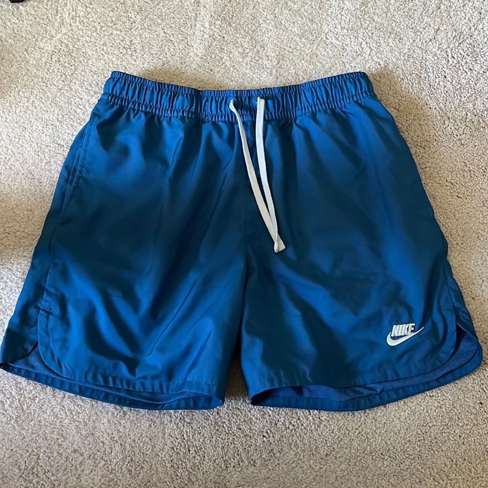 Blue Nike woven shorts